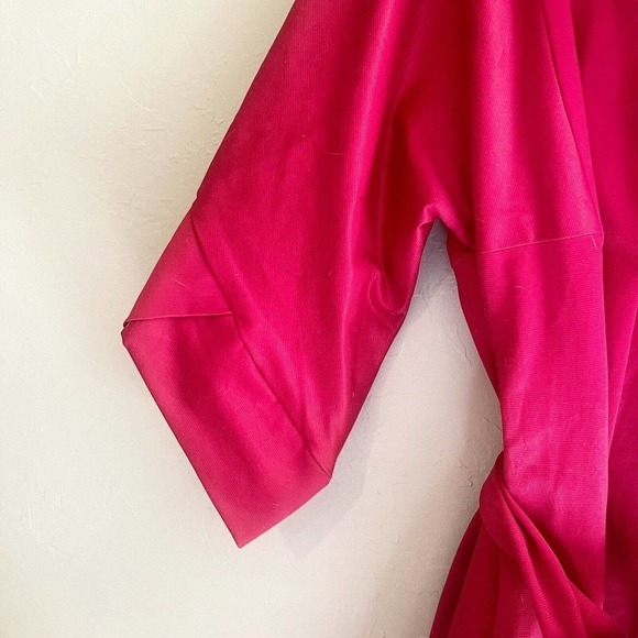 Vintage Vertigo Paris Coat‎ Dress Womens Size M Cotton Blend Short Sleeves Red - Picture 4 of 10